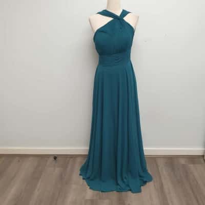  Azazie Stunning/ Dark Green Fitted Bodice /Flowing /Ball /Formal /Gown /Evening Dress Size 10 