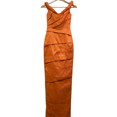 Rachel Gilbert Womens  Size 0 Formal Dress Orange 