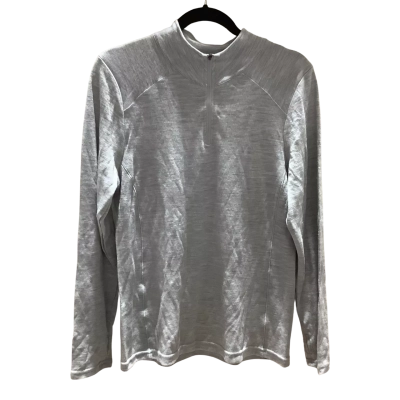 Crane Womens  Size L Grey Zippered Front Top Merino Wool    NWOT 
