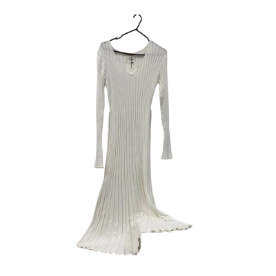 Dissh Women’s Reign White Sleeved Knit Midi Dress Size M RRP $160