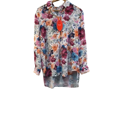 BNWT Leona Edmiston Womens  Size 12 Button Up Top Floral 