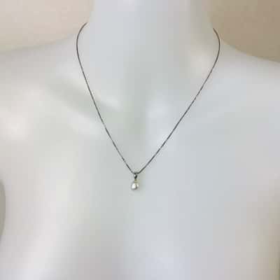 Freshwater Pearl Pendant Sterling Silver Necklace (925)