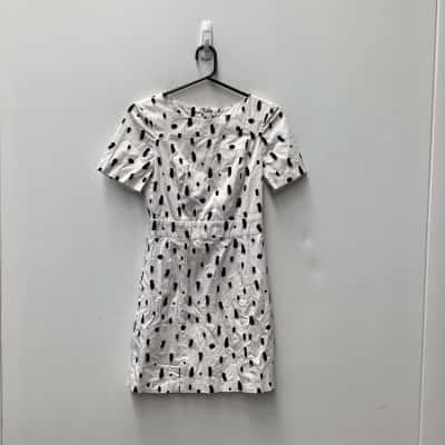 French Connection Womens  Size 6 Casual Dress Black  / White 