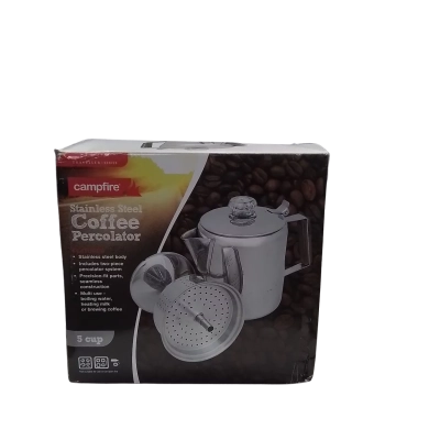 Camp fire stainless steel coffee percolator 