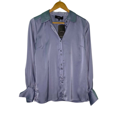 Basque Womens  Size 8 Long Sleeve Shirt Blue 