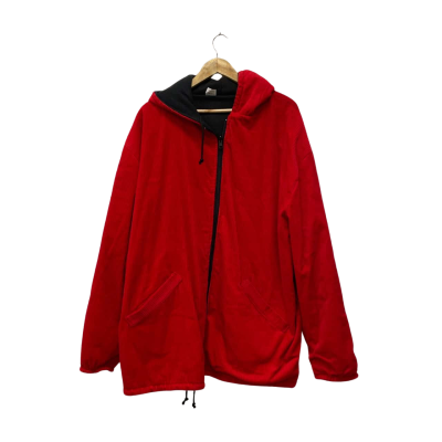 No Worries Aussie Gear Mens  Size XL Corduroy Hood Jacket Red 