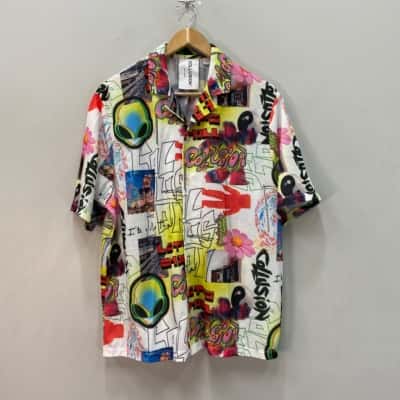 Collusion Mens  Size S Short Sleeve Knit Shirt