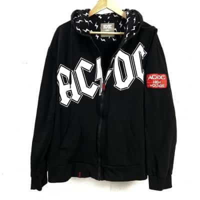 AC/DC - Mens 100% Cotton Hoodie - ©2013 Leidseplein Presse B.V Under license by Live Nation Merchandise - Size XXL - Black