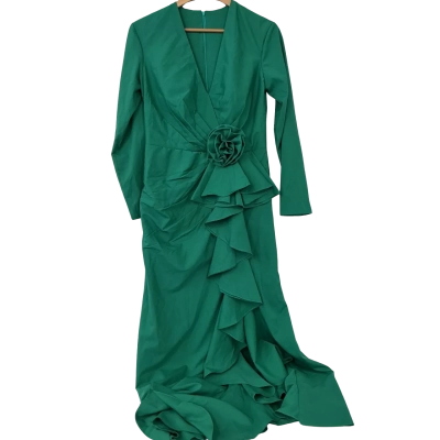 Chyr Baby Women’s Maxi Spanish Style Evening Dress Size 10 Maxi Dress Green _ Brand New