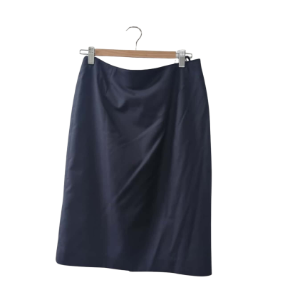 Rhodes & Beckett Women's  Size 12 A-Line Skirt Checked / Navy Blue 