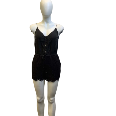 Zimmermann Womens  AUS Size 8 Silk Blend Playsuit Black