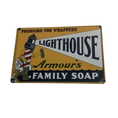 Brand New Lighthouse Armour's Family Soap Metal Man Cave Aussie Car Sign #2270-1-pp