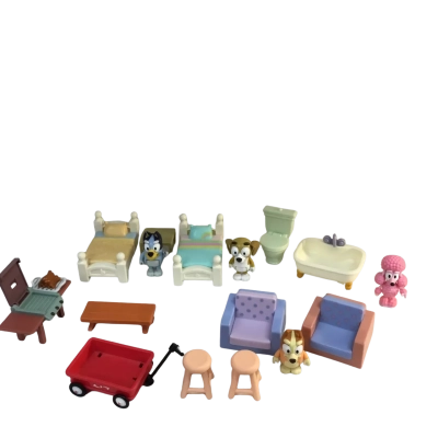 Bluey Play Set Accessories and Figures as pictured