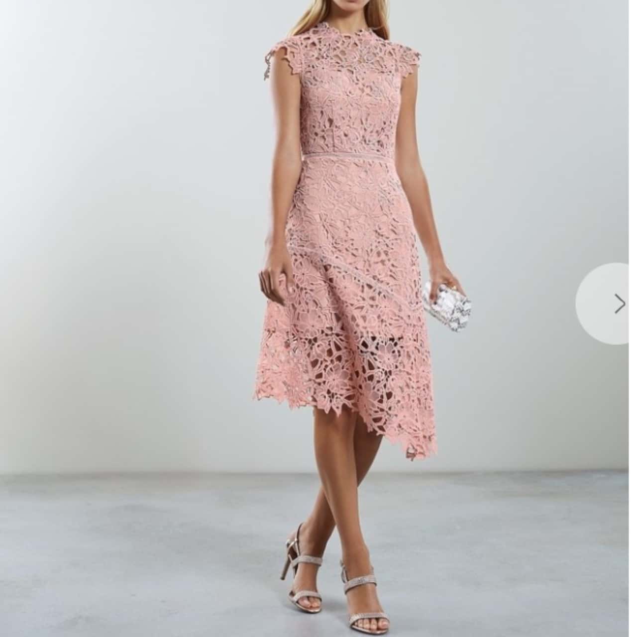chinese dress ladies Lush Dusty Pink Lace Dress  Rogue LA