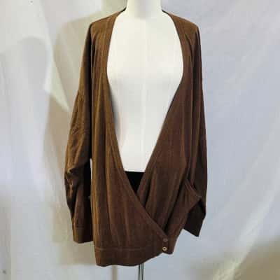 KATHMANDU Size 18 Longline Cardigan Brown 