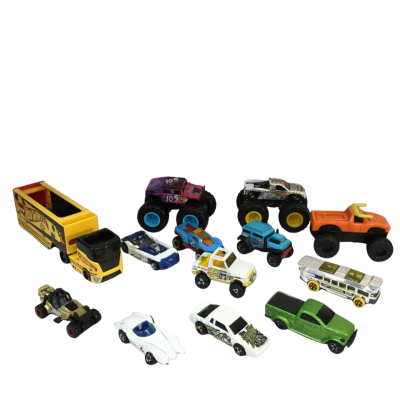 Assorted Hot Wheels Toy Car and Trucks as pictured