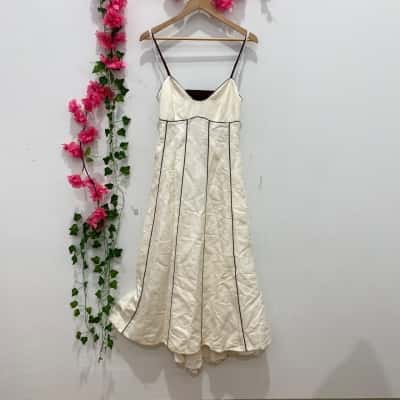 Forever New Womens  Size 12 Casual Dress Brown / Off White 