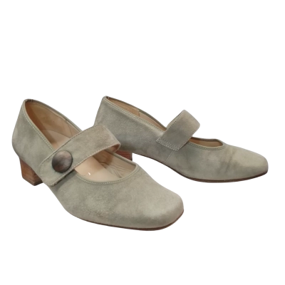 Hassia Women's  Size 37 Green Suede Heels 