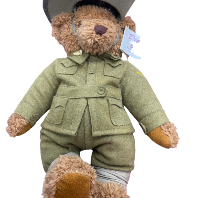 Little Aussie WW1 Digger bear. Collectible. 36cm high