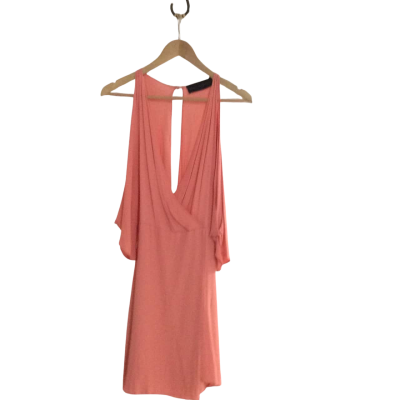 Blessed are the Meek Womens  Size 8 Wrap Dress Orange 