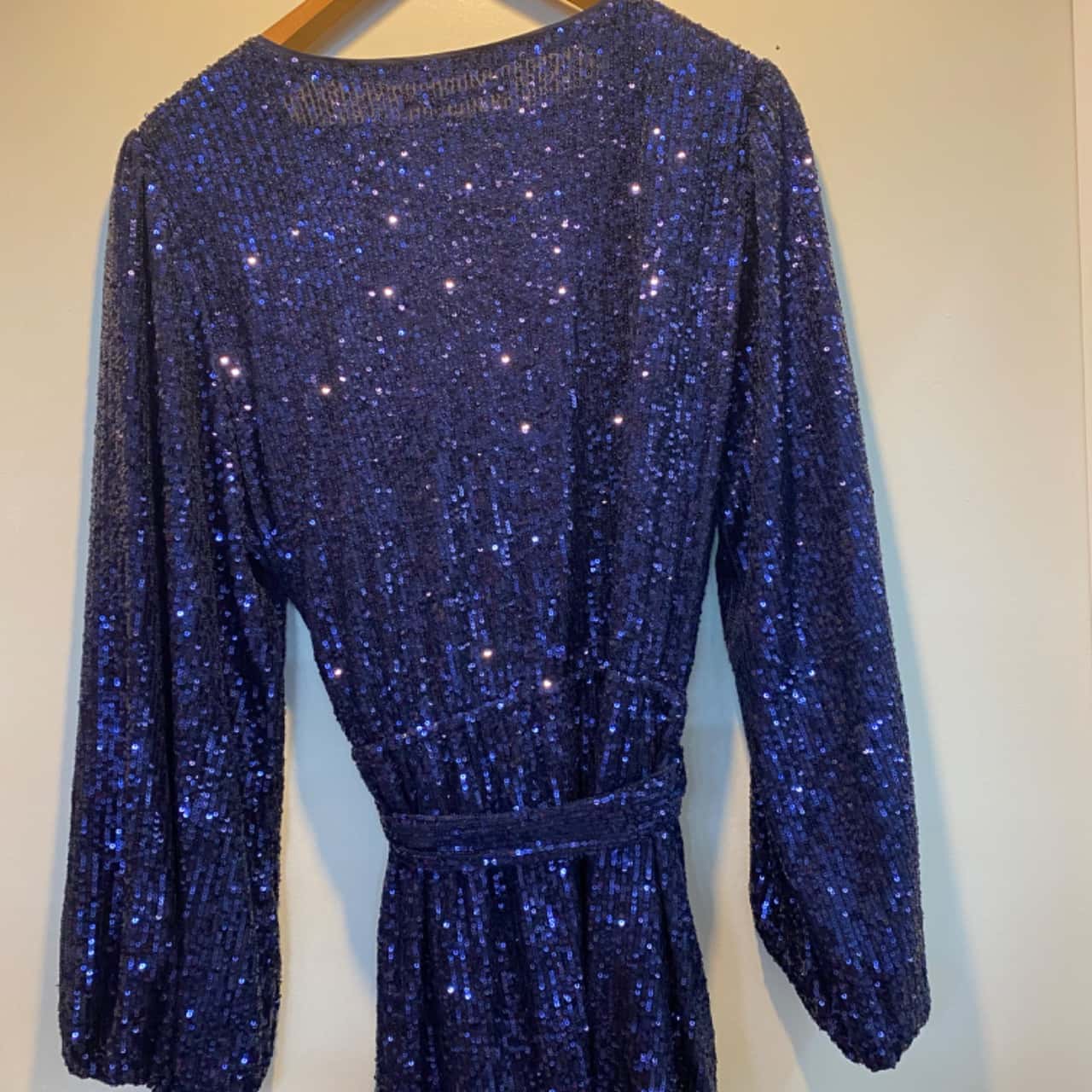 Portmans Womens Size 16 Party Dress Navy Blue Sequin RRP 199.95