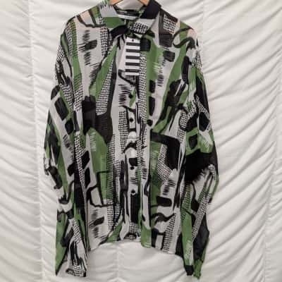 Taking Shape Womens Chiffon Anika Shirt in Print - Size 18-20