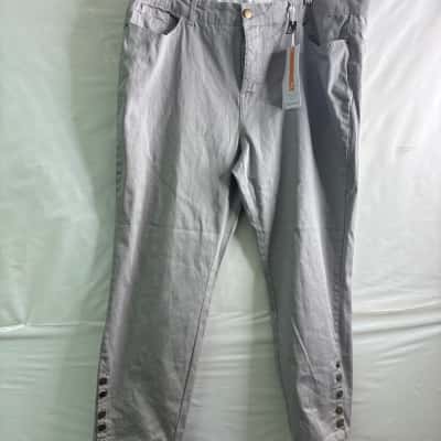 Rockmans Womens  Size 18 Ankle Length Pants Grey 