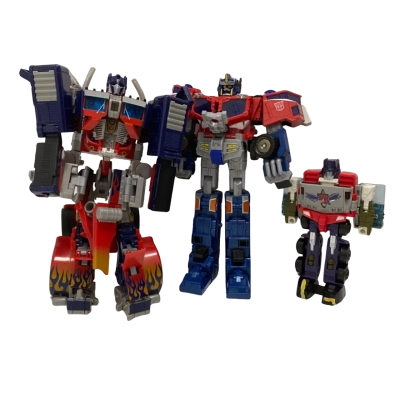 Transformers Optimus Prime Toy Figures x3