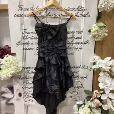 EMANUELLA BRAND! BNWT RRP $295.00! THE PERFECT LITTLE BLACK DRESS! Womens  Size XS Cocktail Dress / Midi Dress / Sleeveless Dress  Black  