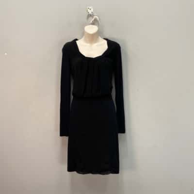 Portmans Womens  Size XS Long Sleeve Dress Black  
