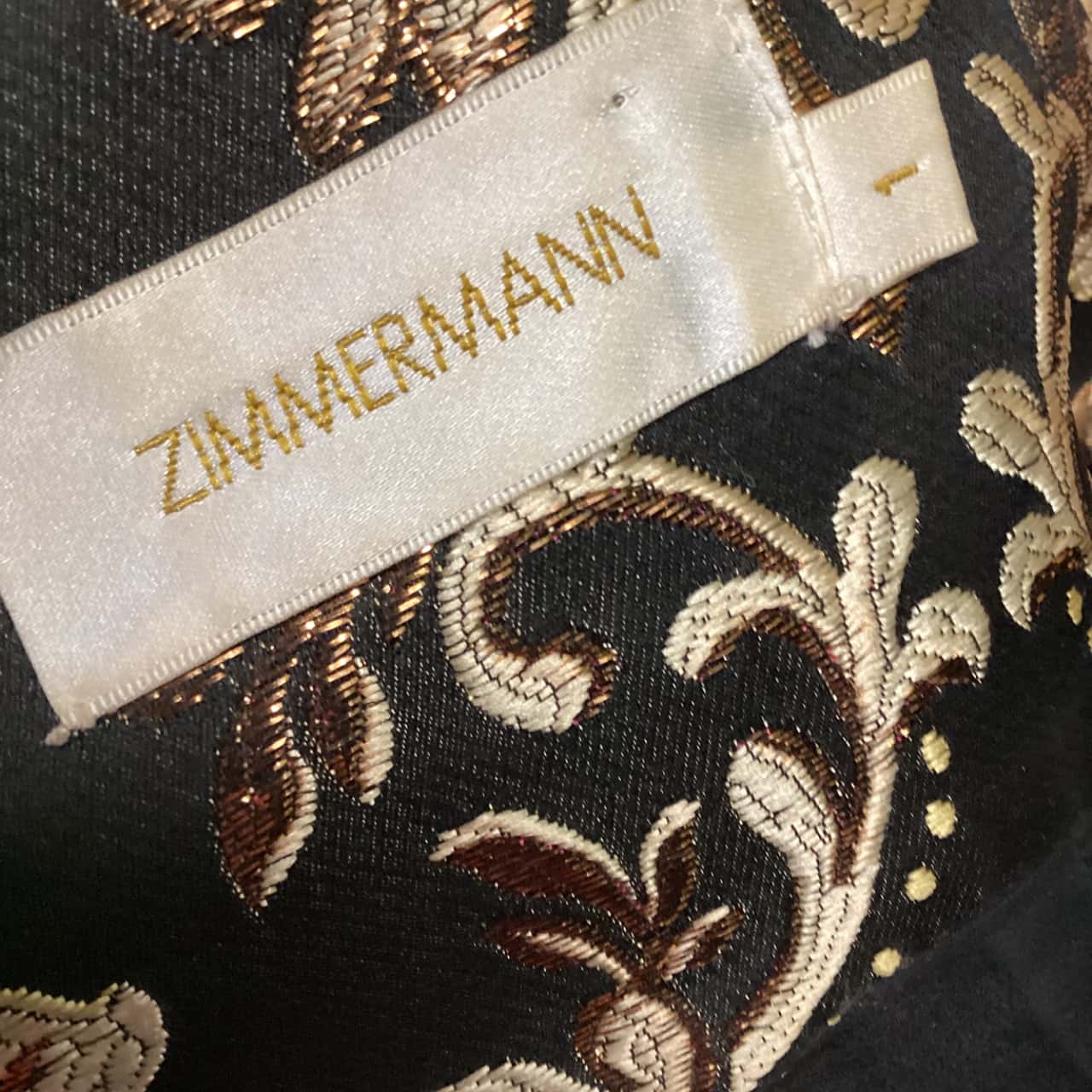 Zimmermann 10 Womens Mini Dress / Sleeveless Dress Black / Gold / Pattern (s) Zimmermann 10 Womens Mini Dress / Sleeveless Dress Black / Gold / Pattern (s)