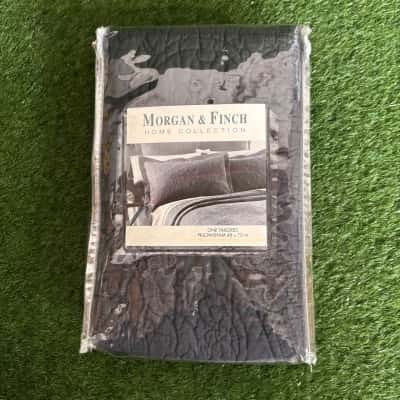 Morgan & Finch Charcoal Tailored Pillowsham x 1 (New in Packet)