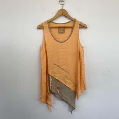 Tarava Orange Sleeveless Mini Dress Size S 