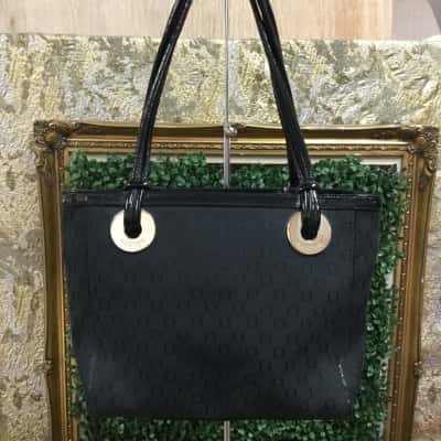 Oroton Shoulder Bag / Tote Bag Black Signature O