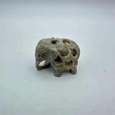 Hand Carved Soap Stone Elephant 
