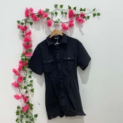 Fayt Womens Denim Dress Black  size 16