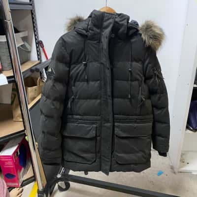 Superdry Size 14 Winter Coat Black  