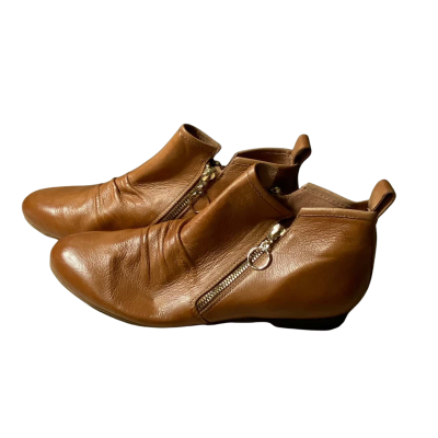 Django & Juliette Brown Leather Ankle Boots Size 40