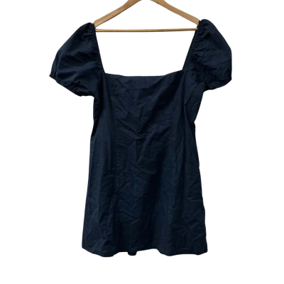Subtitled Womens Size L Blouse Navy Blue