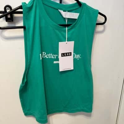 LSKD Womens  Size M Singlet Top Green 