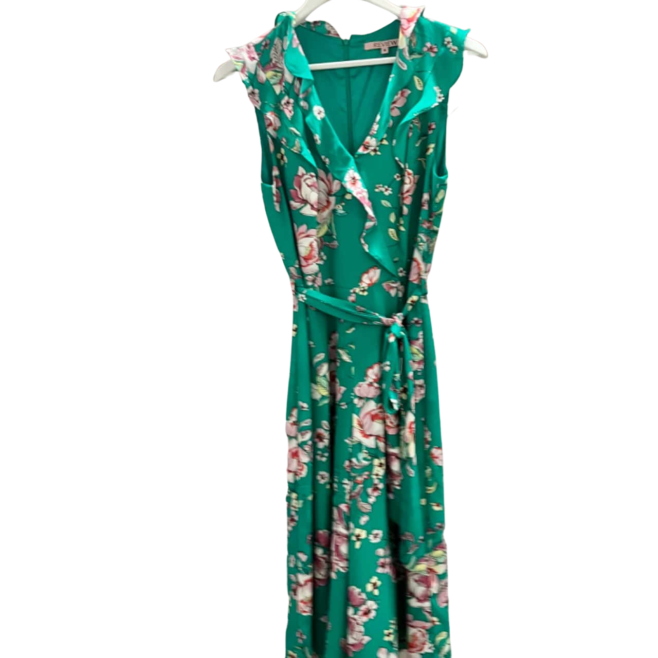 Review Green floral jumpsuit Size 10(s)