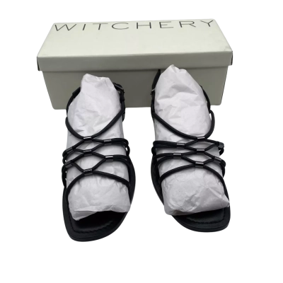 BNIB Witchery Womens  Size 36 Black Daisy Sandal RRP $129.95 