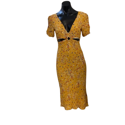 KOOKAI  Womens  Size 36 Casual Dress Floral / Yellow 