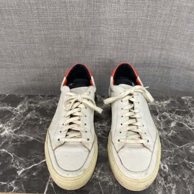 P448 Mens  Size 41 Sneakers Cream / Orange 