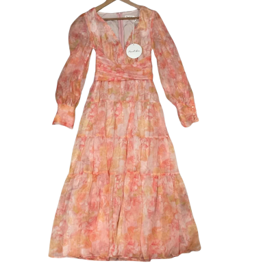  Womens  Size 10 Long Sleeve Dress / Maxi Dress Multicoloured 