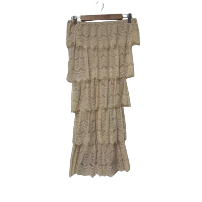 Magali Pascal Lace  Size M Strapless Dress Cream 