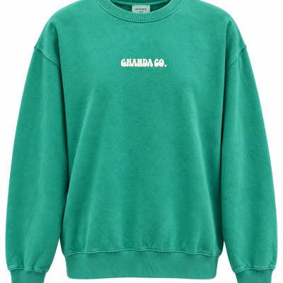 Ghanda Green Surf Co Graphic Crewneck Sweatshirt
