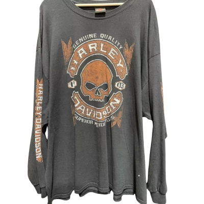 Harley Davidson Mens  Long Sleeve Shirt Size XXXL w/ Large Skull 