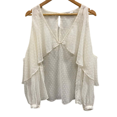 Sheike Women’s Size 12 Long Sleeve Top White 
