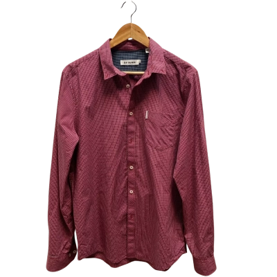 Ben Sherman Mens  Size L Red Check Shirt